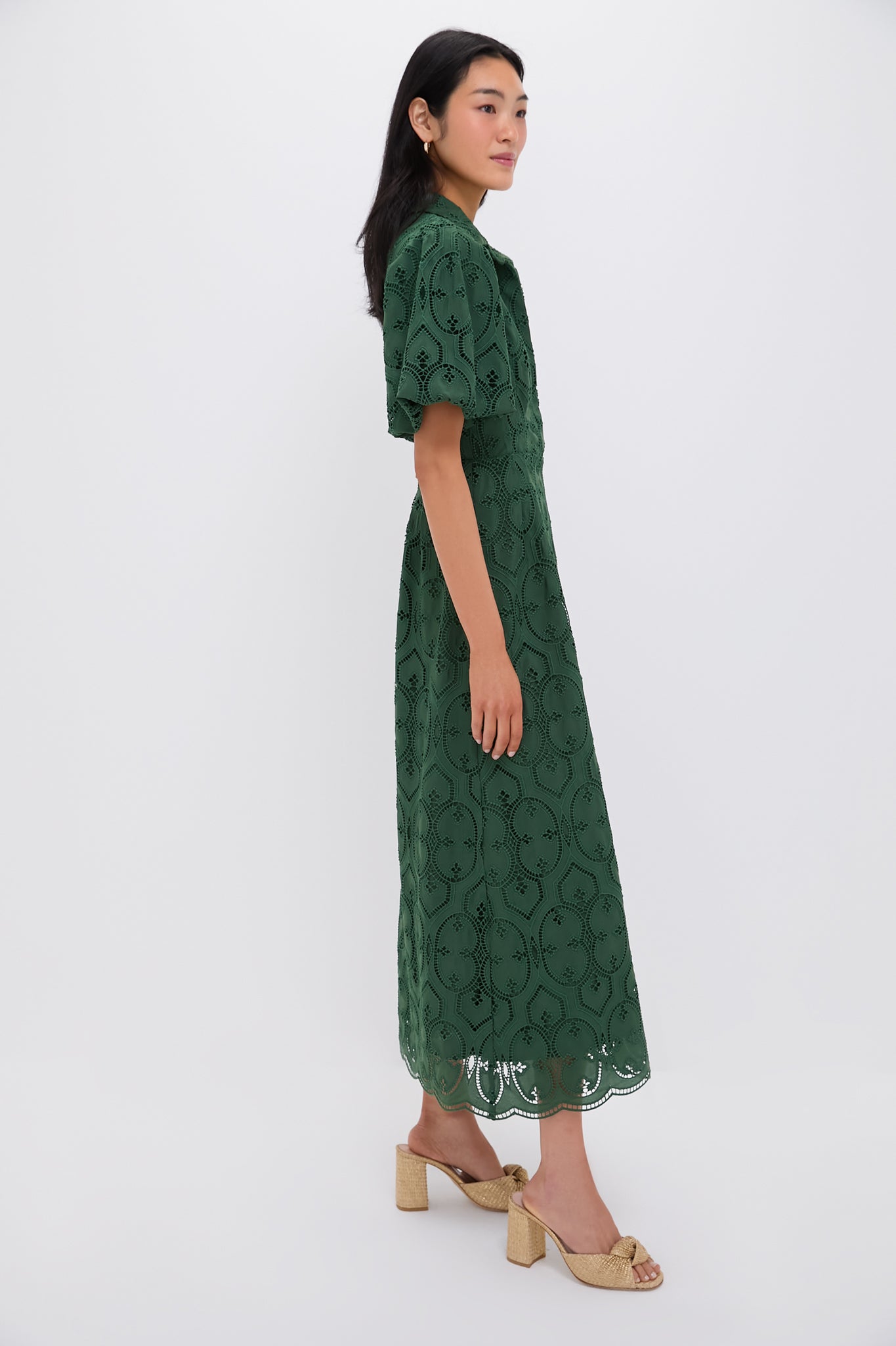 Olive Eyelet Delaney Dress