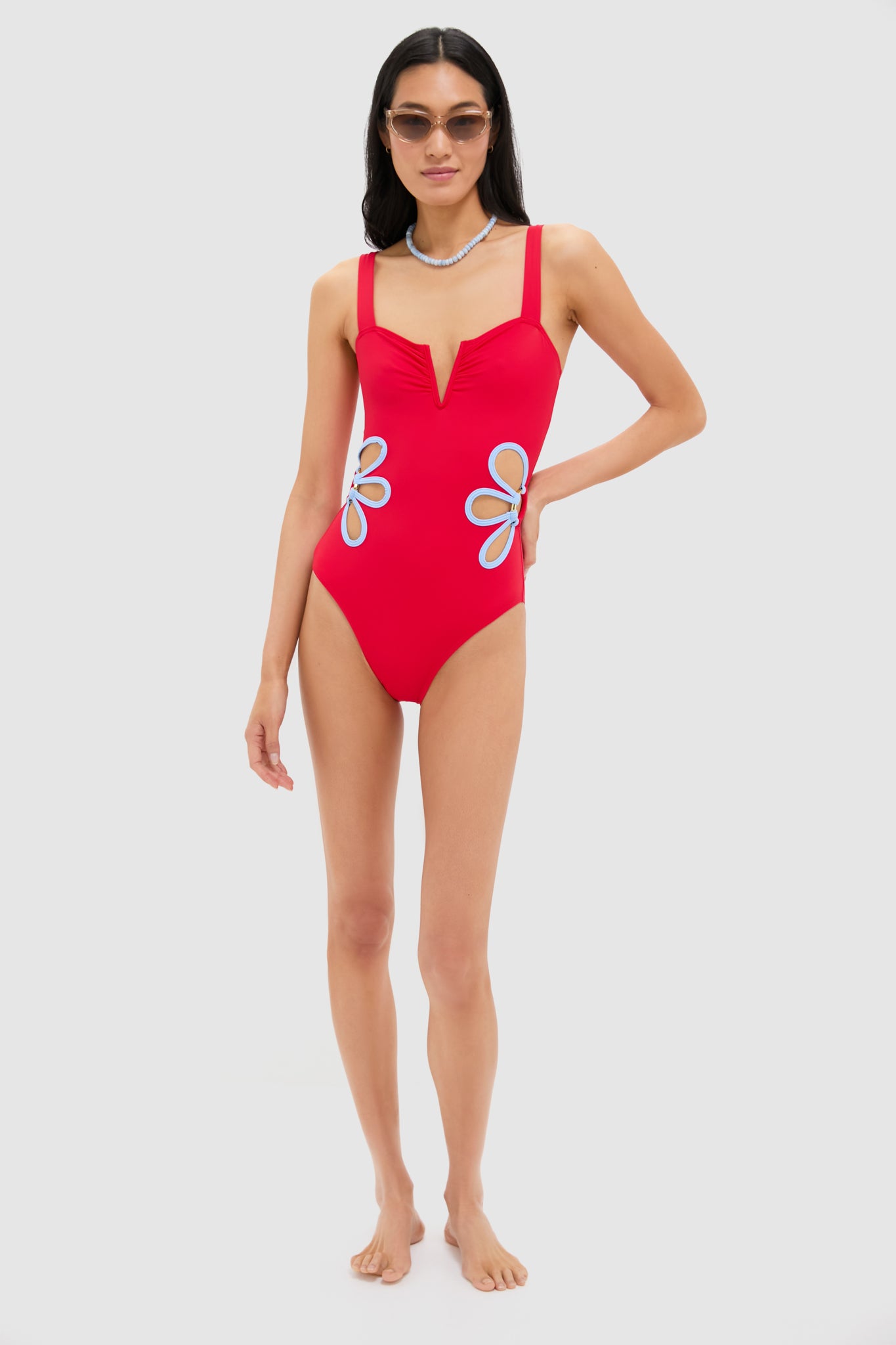 Poppy and Blue Flora One Piece | follow suit