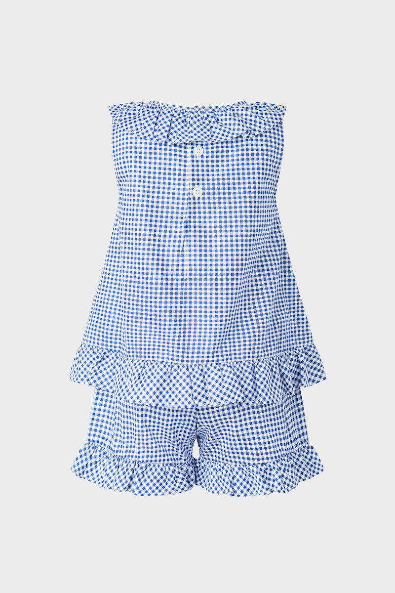 Gingham Frill Top & Short Set