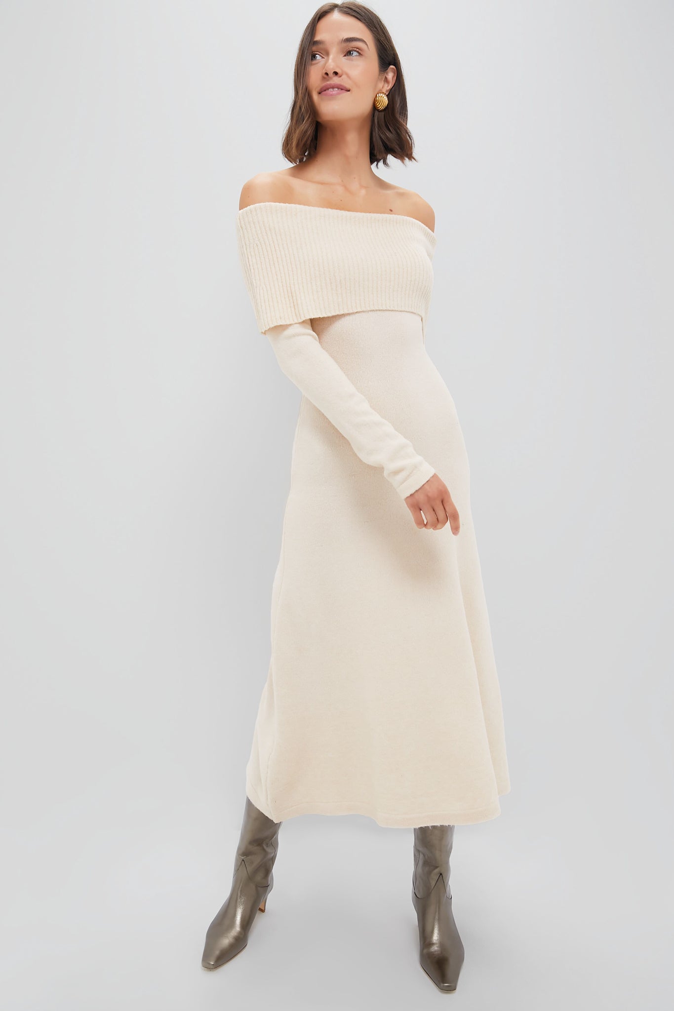 long cream jumper dress Women's Winter Warm Cable Knitted Jumper Dress Ladies Long Maxi Sweater Dresses