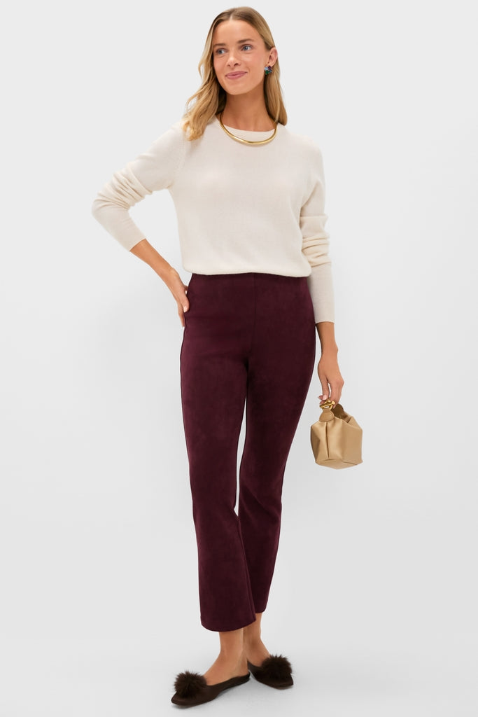Chocolate Satin Nilli Flats with Pom Pom