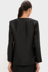 Black Dupioni Long Sleeve Carrico Top