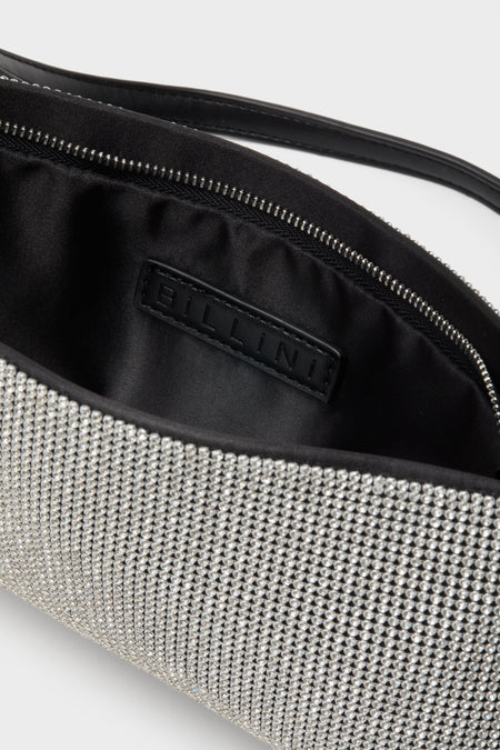 Silver Diamante Sophia Shoulder Bag