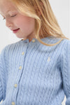 Girls Cable-Knit Cotton Cardigan