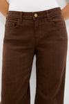 Brown Joanne Low Rise Wide Leg