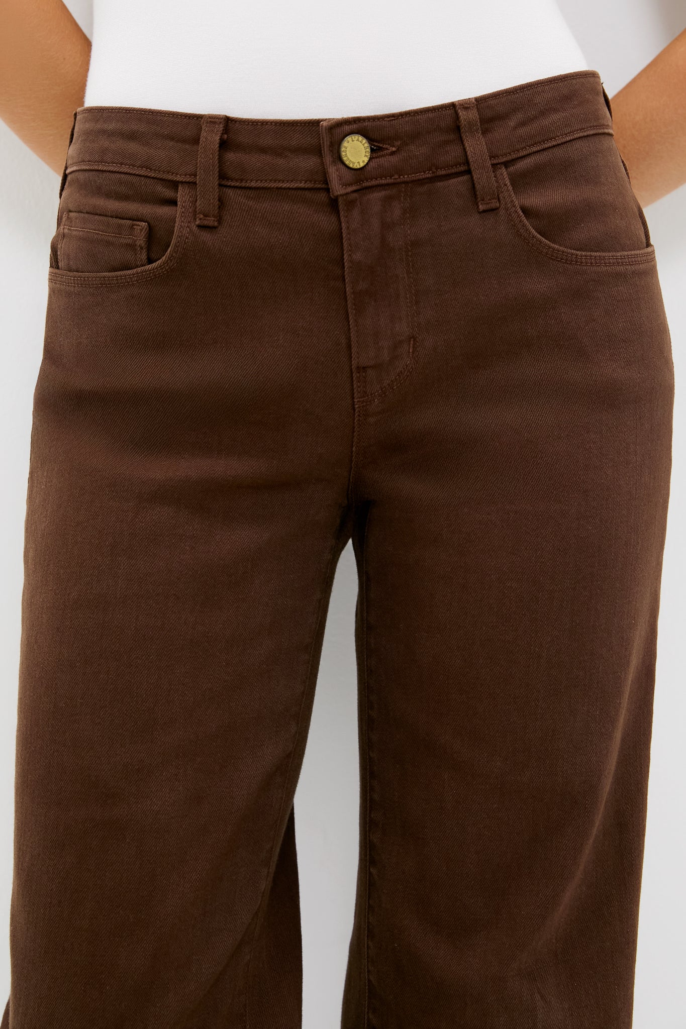 Brown Joanne Low Rise Wide Leg