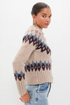 Oatmeal Melange Multi Christina Fairisle Cardigan