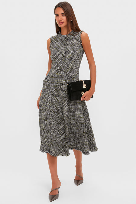 Dark Olive Sleeveless Midi Dress