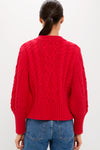 Red Cotton Colette Cardigan