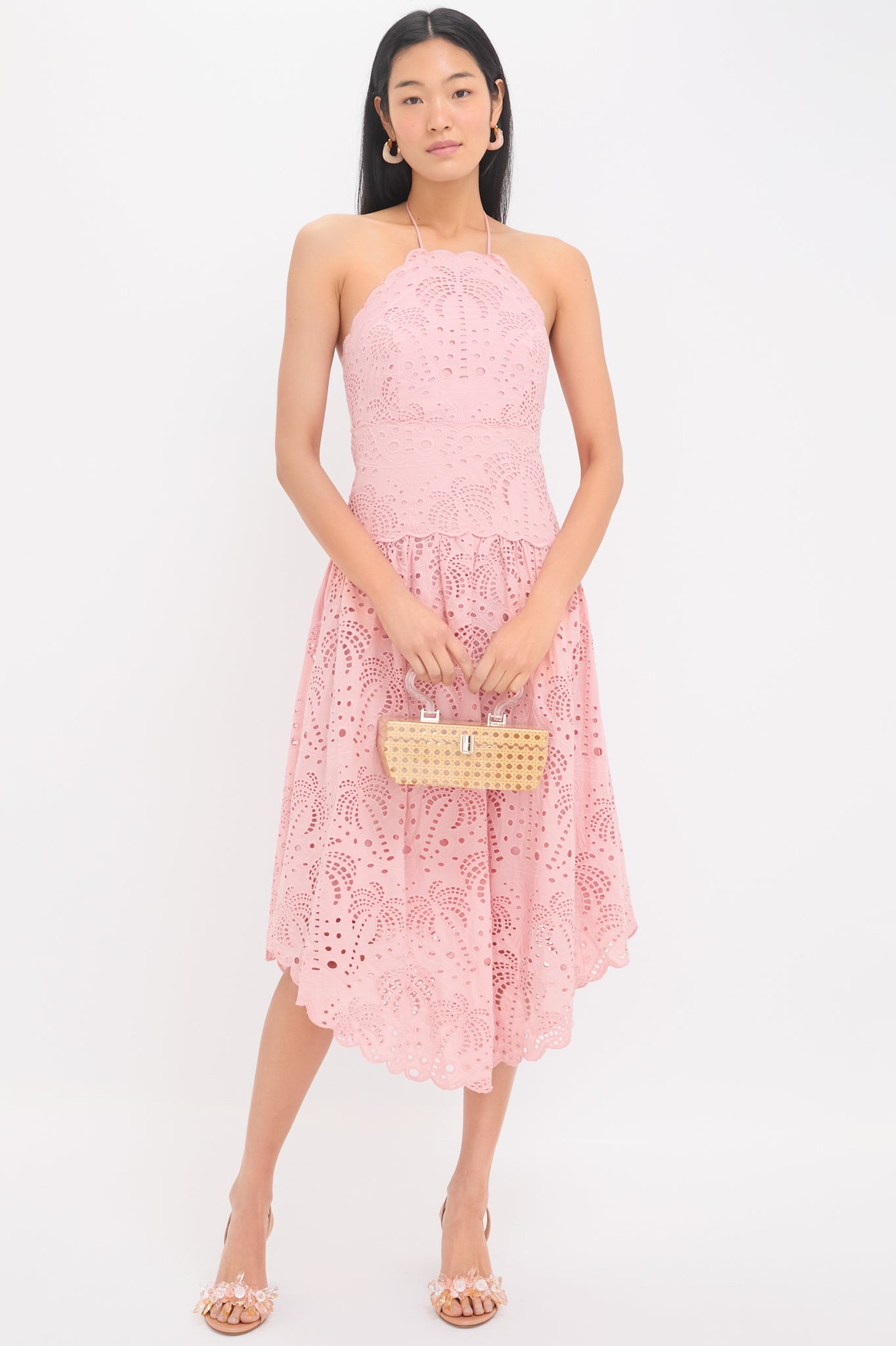 palm tree dress Ave Brown and Green Palm Print The Look By Lucy line skirt that finishes with a cute mini hem Palm Tree Eyelet Blush Pink