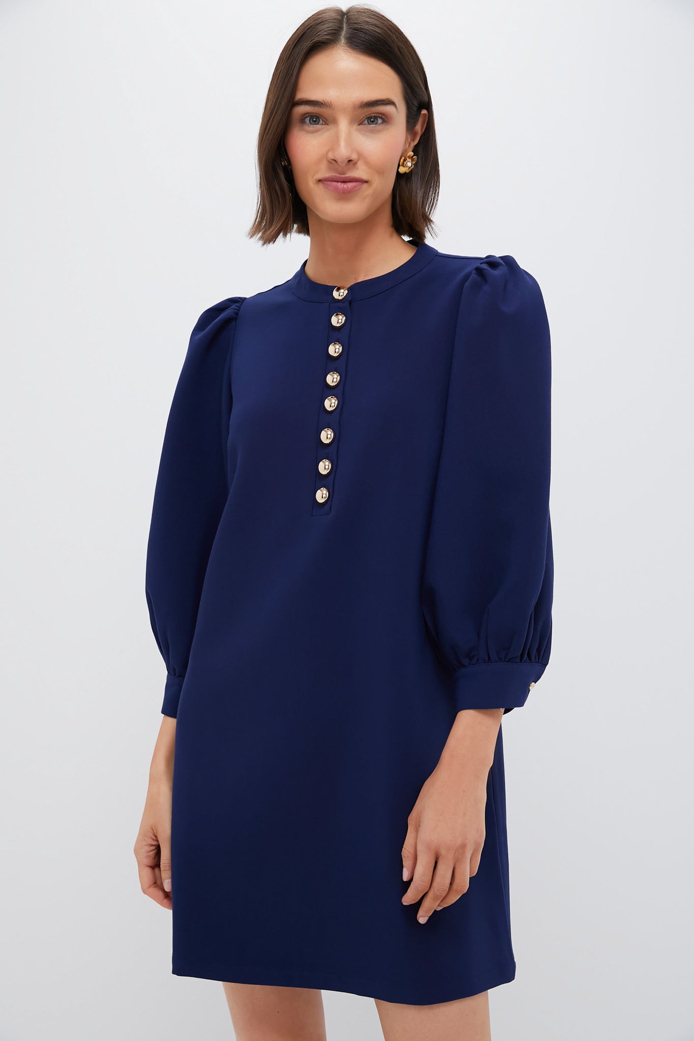 Navy Crepe Samantha Dress
