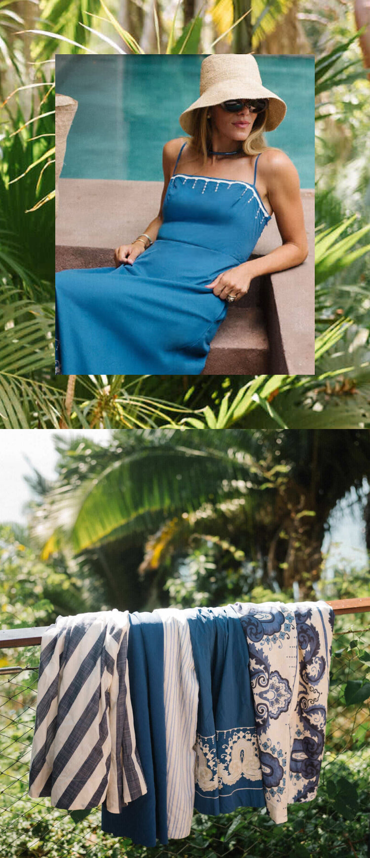 【新品】Oliver Gal Glam on a Stroll Blue Introducing Julia Berolzheimer's Travel Capsule Collection