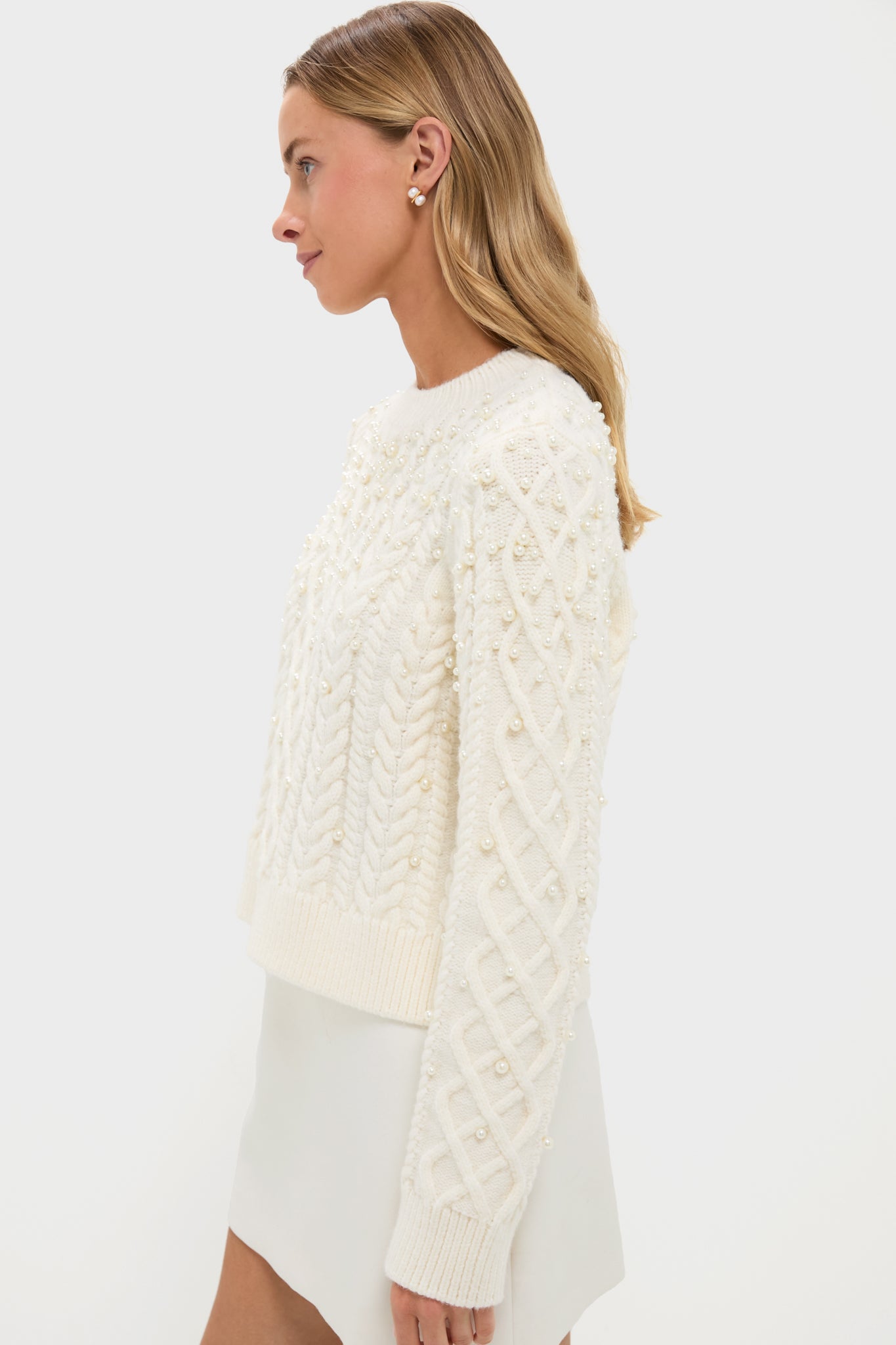 Pearl Embellished Ellis Sweater | Hyacinth House