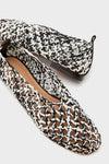 Black and White Woven Ballerina