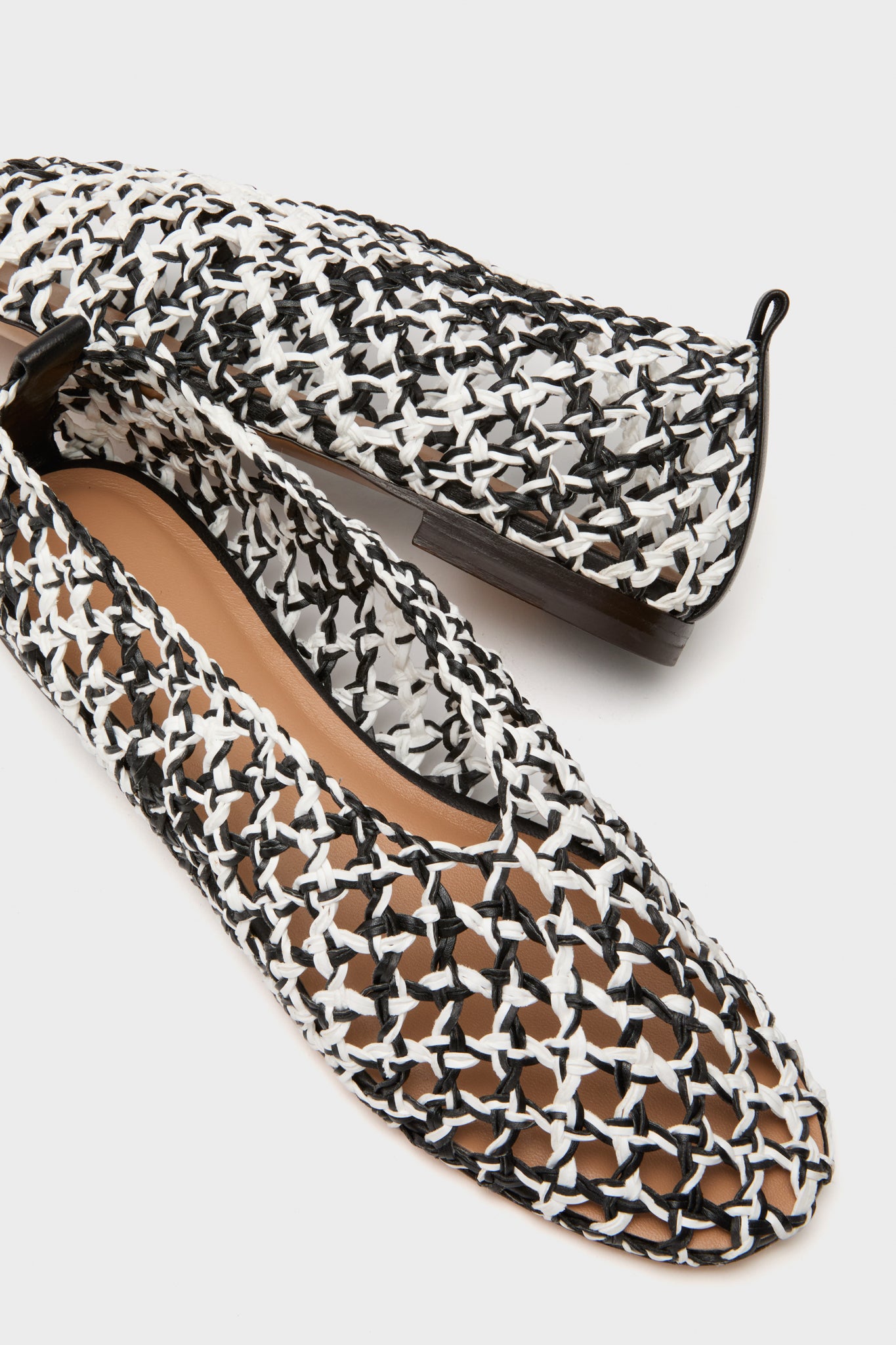 Black and White Woven Ballerina