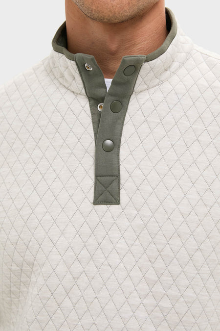 Oatmeal Olive Corbet Reversible Pullover