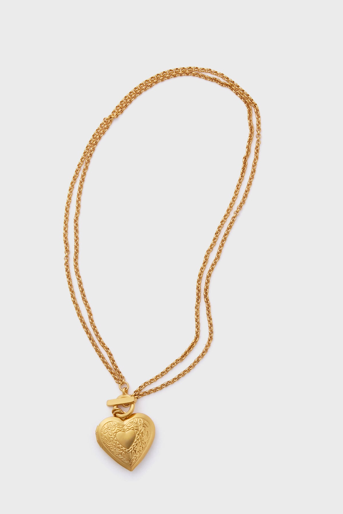Gold Heart Pendant Necklace