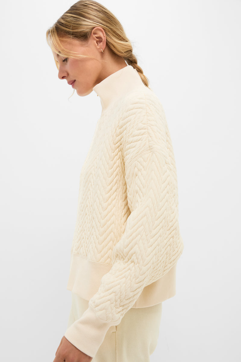 Buttercream Quilted Lucas Quarter Zip