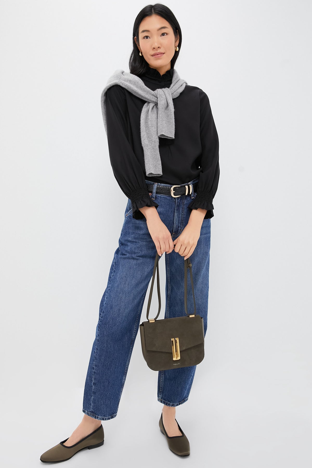 Black Teagan Popover Shirt