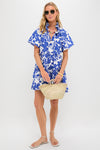 Blue & White Floral Thea Mini Dress