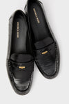 Black Penny Lug Loafers