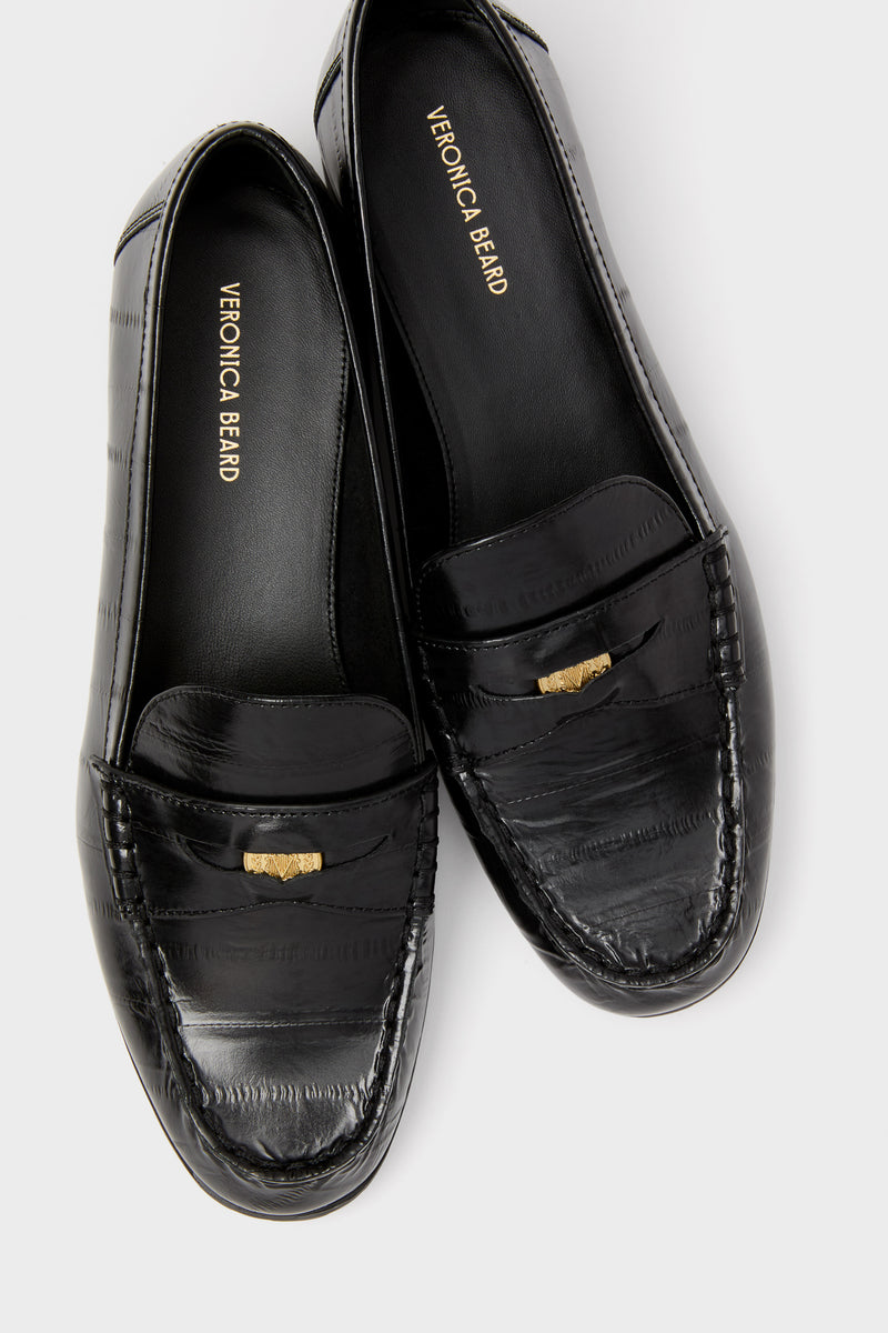 Black Penny Lug Loafers