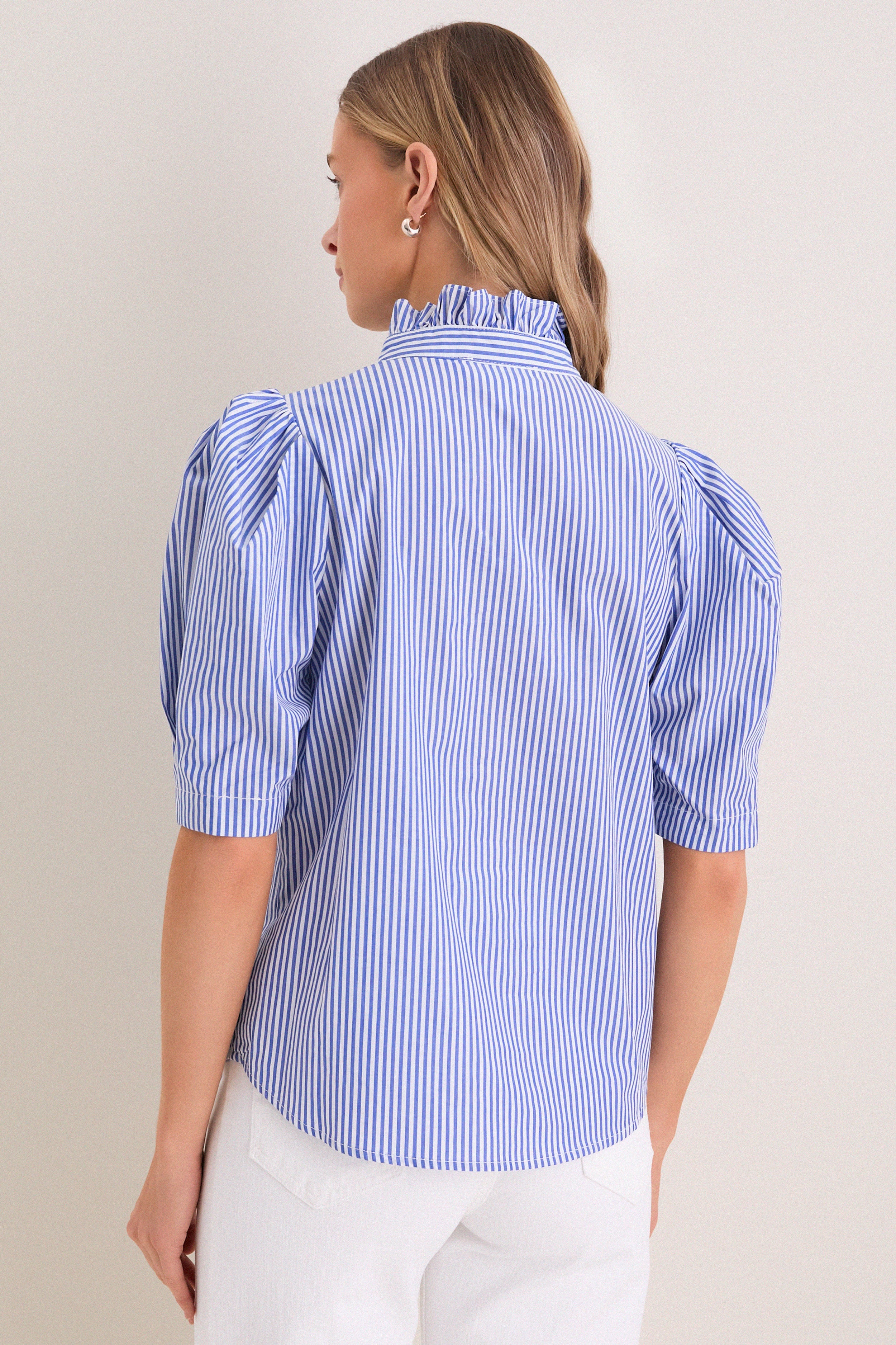 Blue Striped Alicia Blouse | Pomander Place