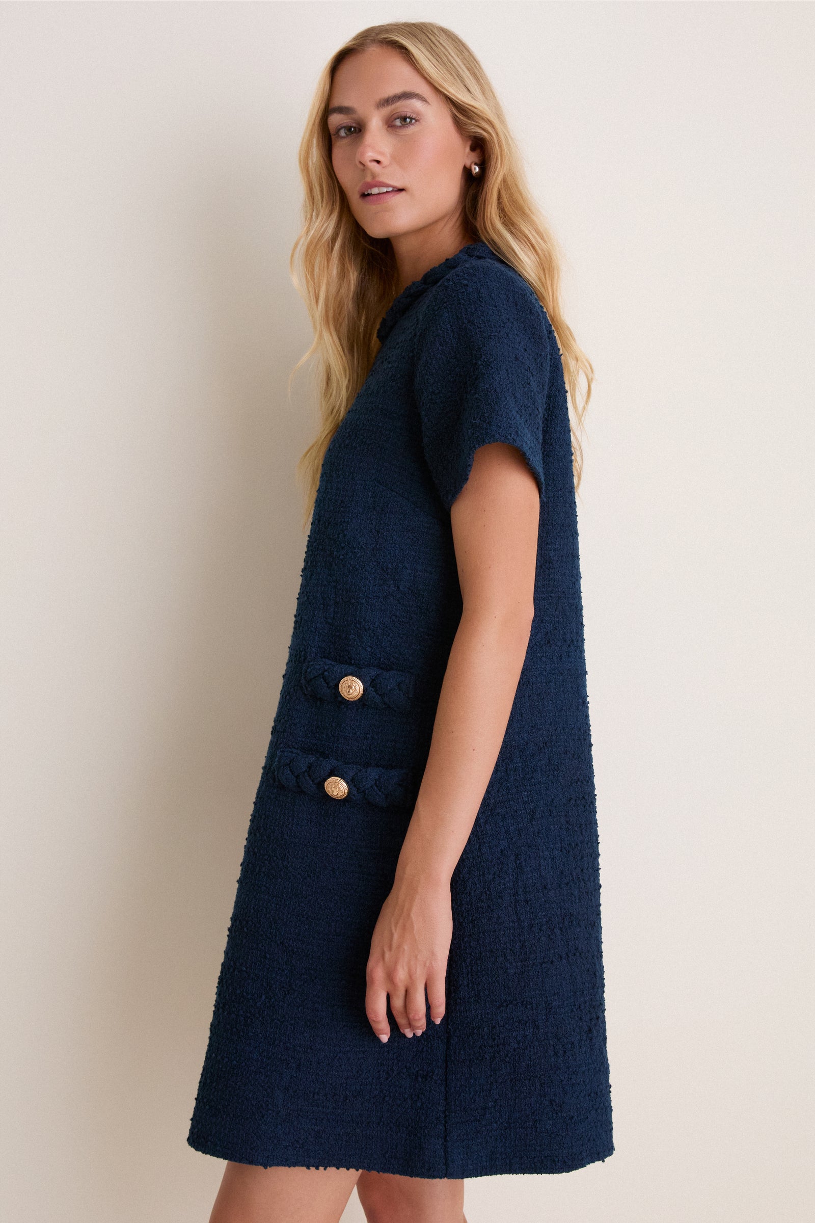 Navy Tweed Jackie Dress