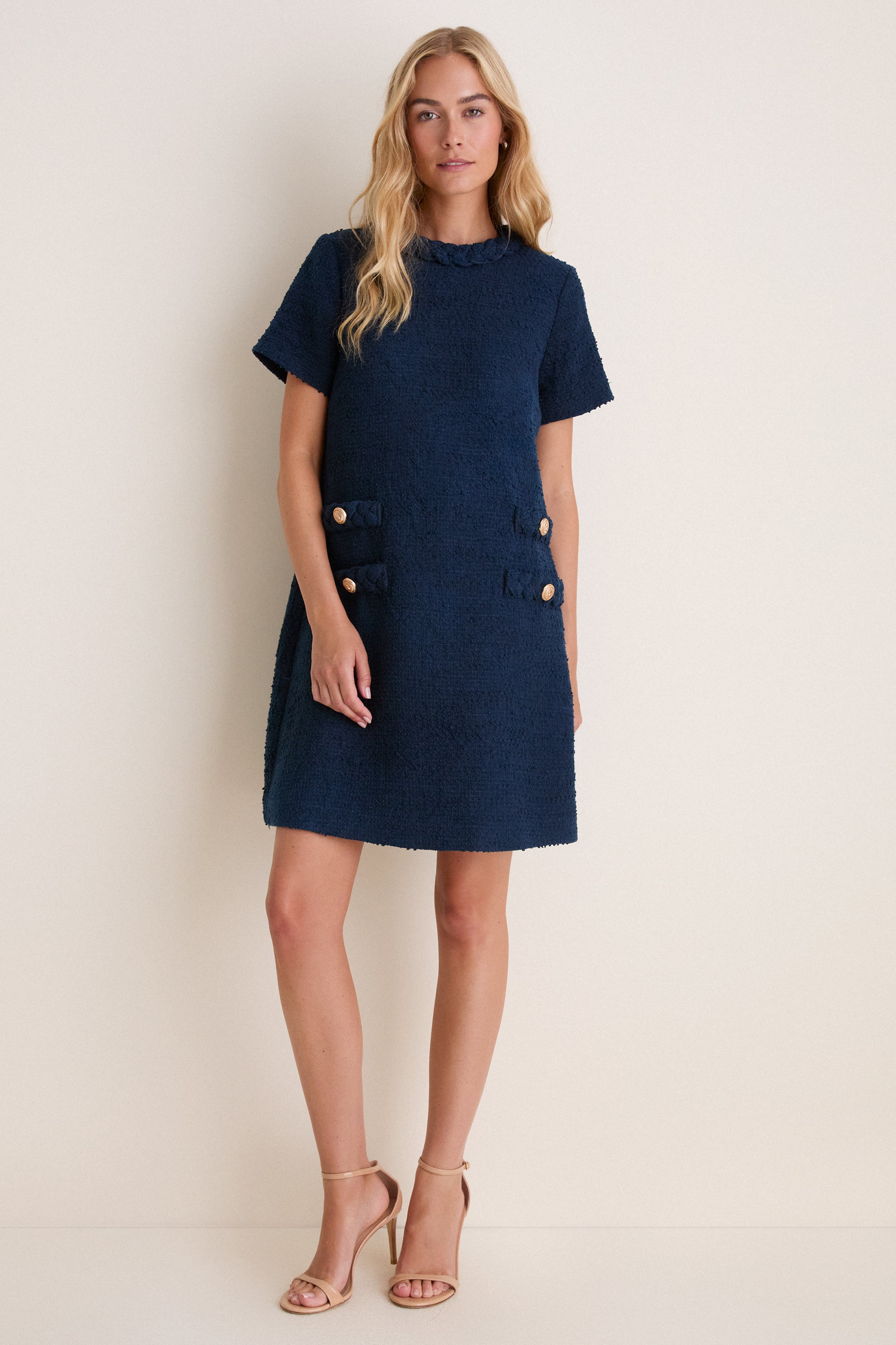 Navy Tweed Jackie Dress