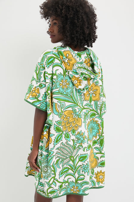 Coral Medallion Terrycloth Cabana Coverup