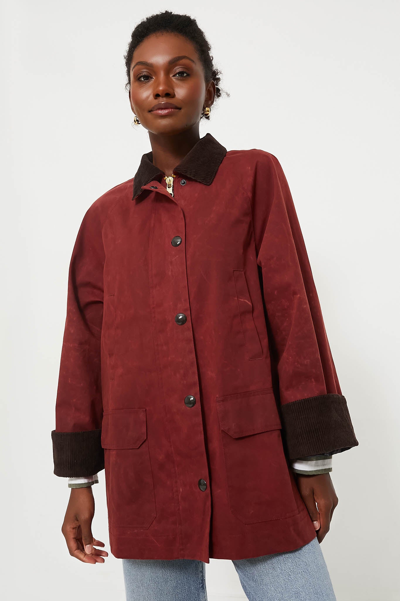 Brick Red Chiltern Street Jacket in Waxed Cotton | Alex Mill