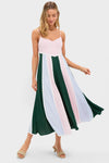 Pink, Green & Blue Striped Baxter Maxi Dress