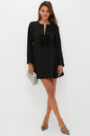 Black Crepe Blair Bow Coat Dress