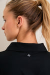 Black Short Sleeve Performance Jersey Caroline Polo