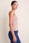 Oat Shelby Rib Knit Tank