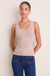 Oat Shelby Rib Knit Tank