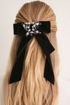 Black Velvet and Crystal Beth Bow