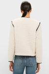 Cream & Black Trim Sherpa Audrey Jacket