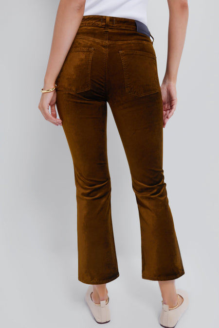 Golden Velvet Isola Cropped Trouser