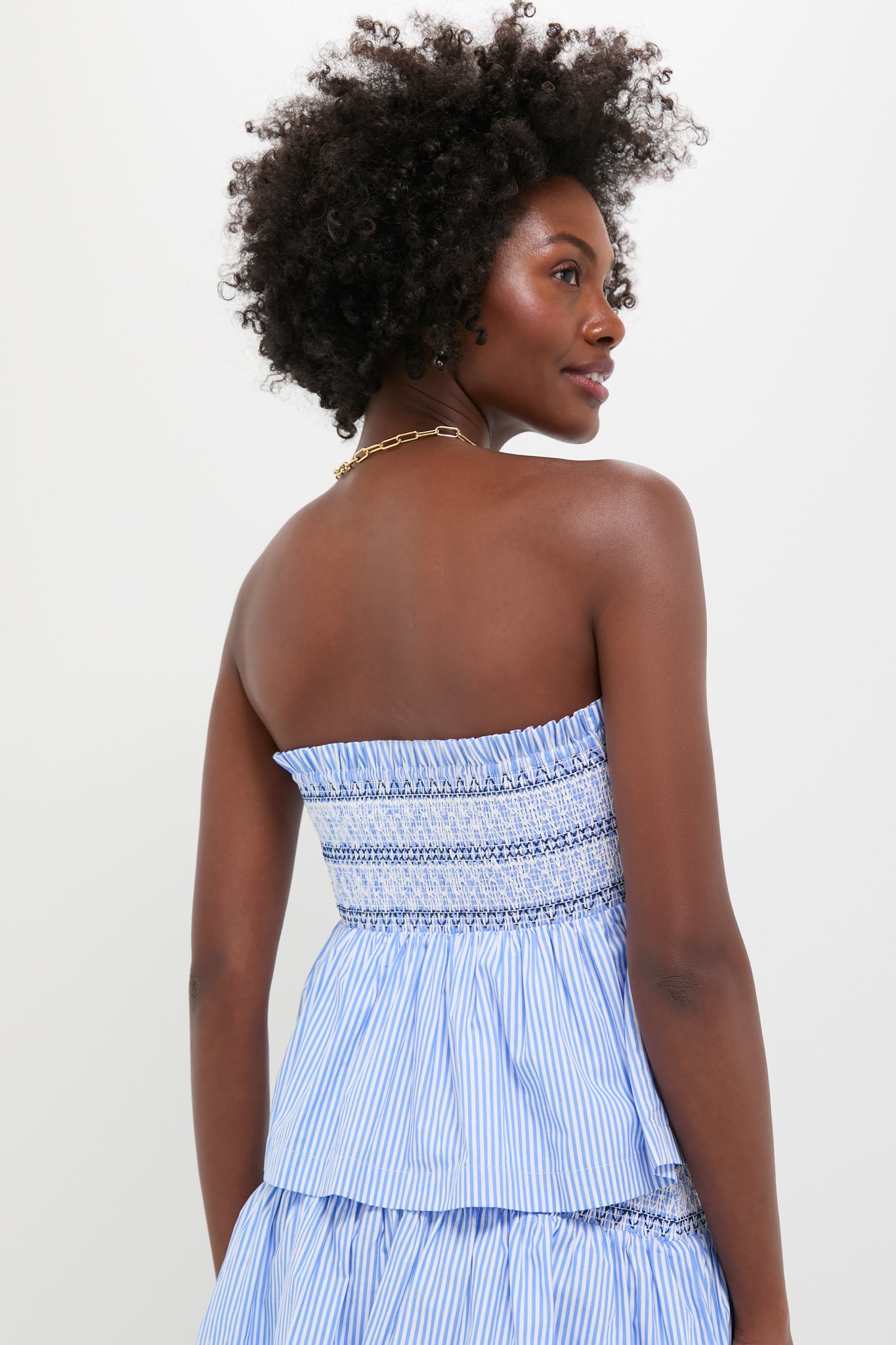 Smocked Seersucker Ellara Top