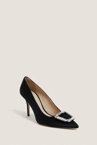 Black Sophia Heels with Jewels