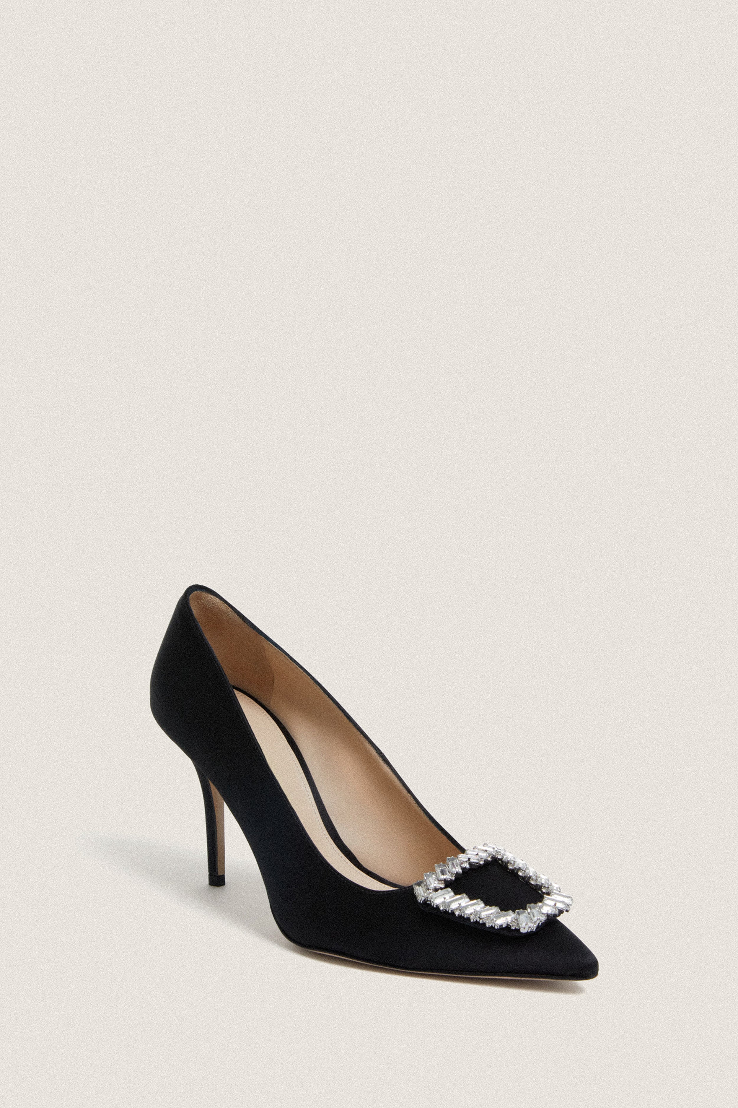 Black Sophia Heels with Jewels