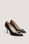 Black Sophia Heels with Jewels