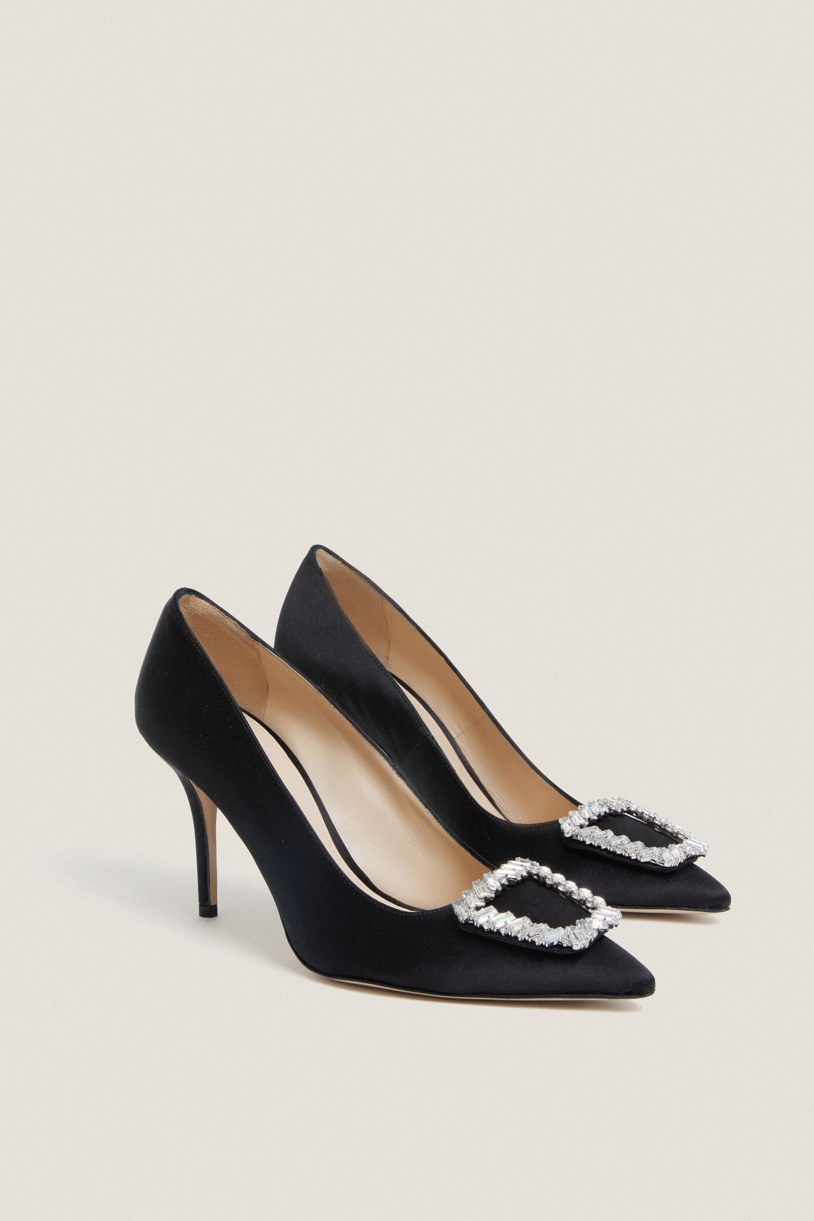 Black Sophia Heels with Jewels