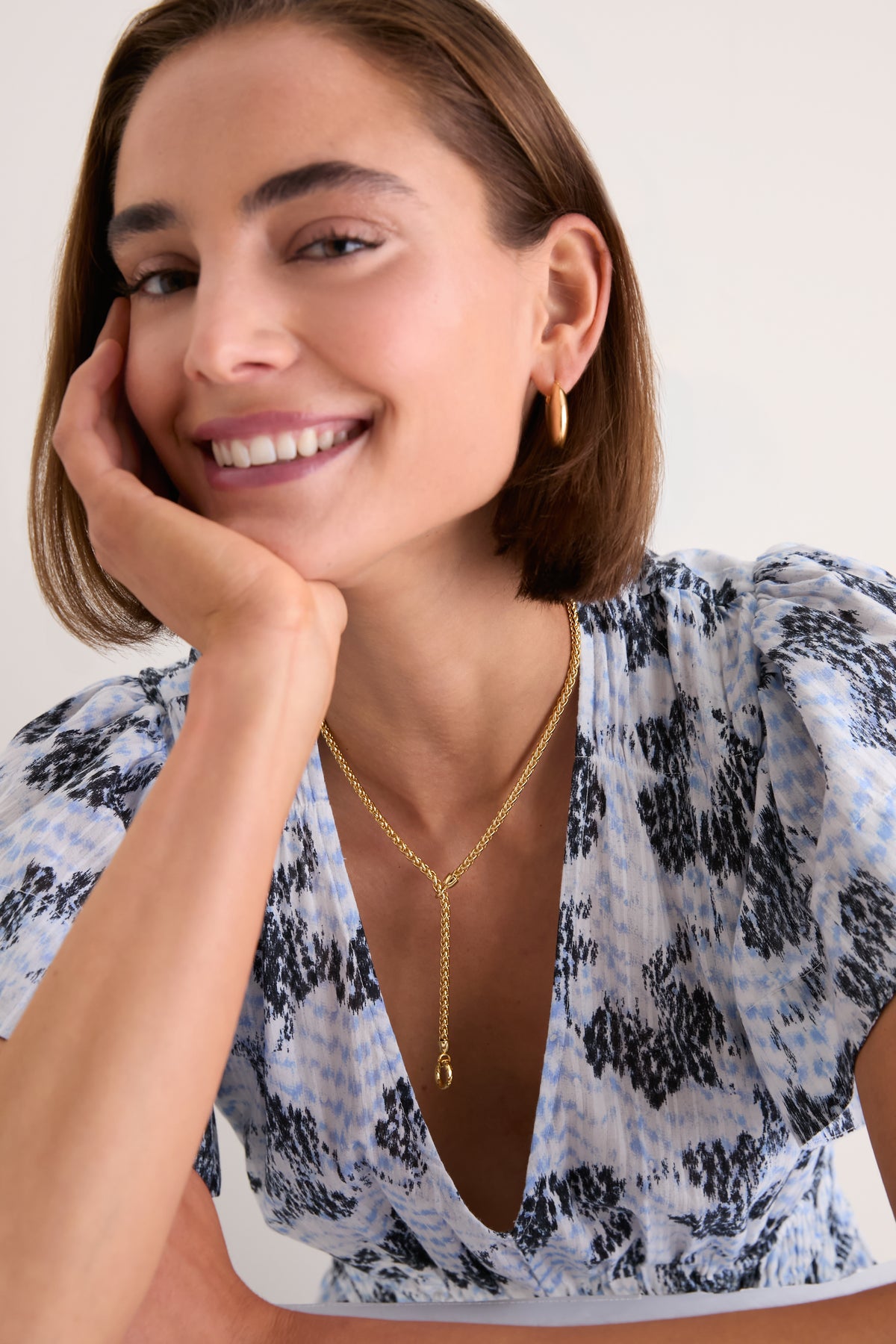 Gold Lariat Necklace