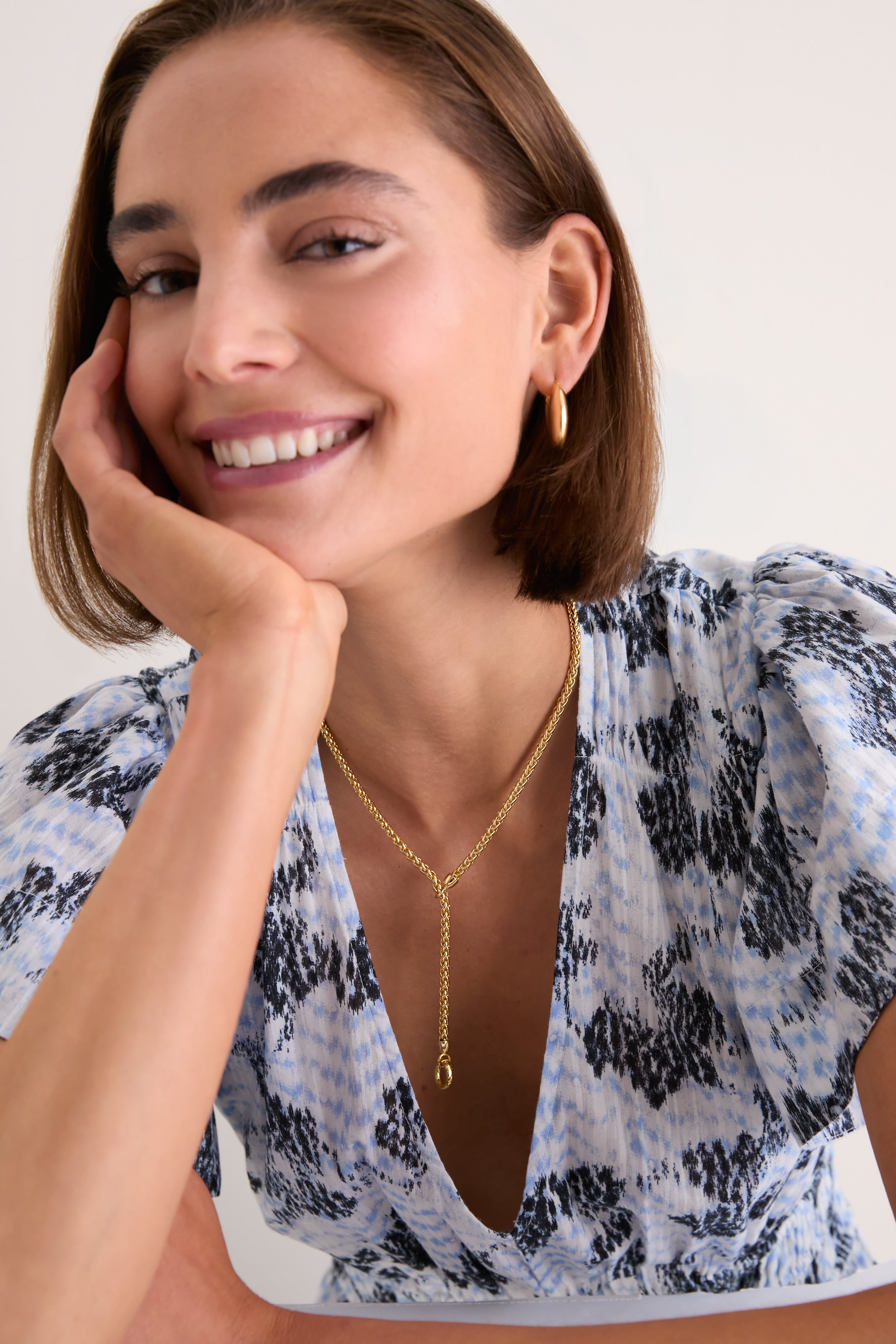 Gold Lariat Necklace