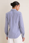 Blue and White Stripe Boyfriend Shirt