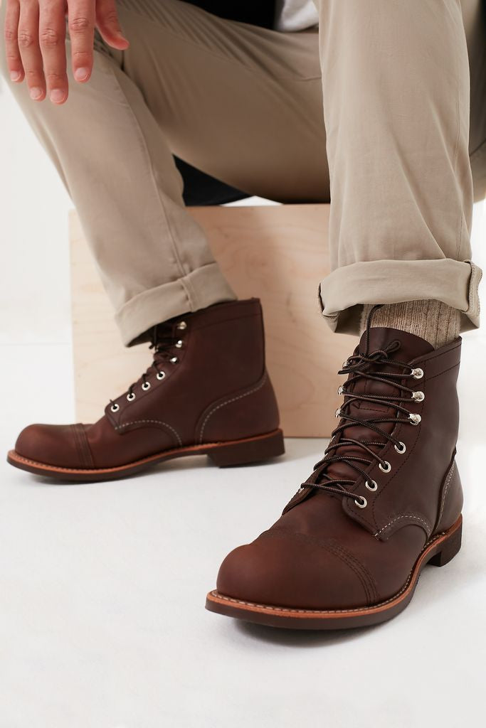 dress boots red wing Amber Harness Iron Ranger Boot