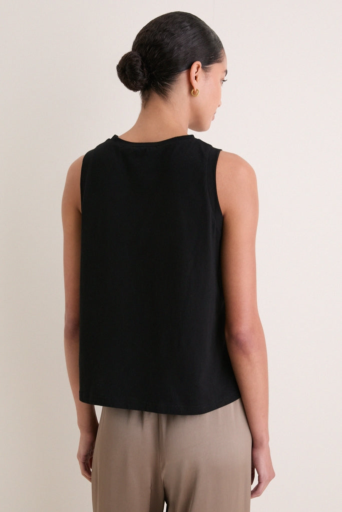 Black Anthos Cotton Tank