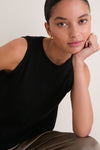 Black Anthos Cotton Tank
